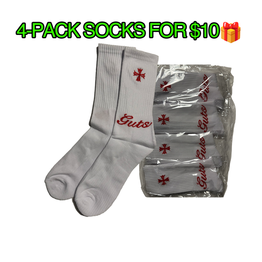 $10 Premium Guts 4-Pack Socks